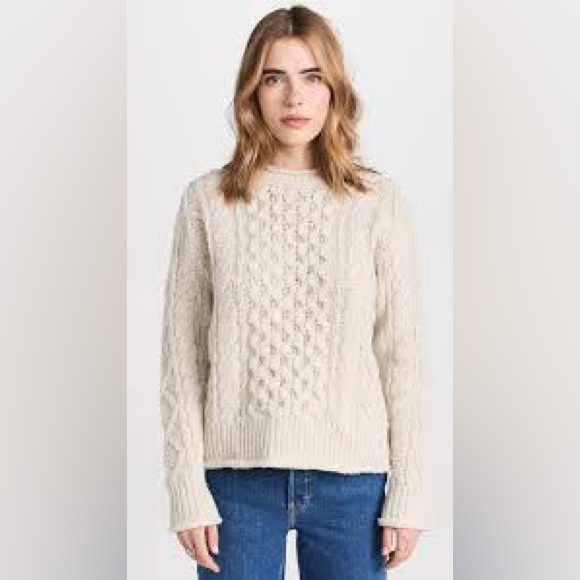 Alex Mill Cream Cable Knit Sweater - Picture 3 of 10